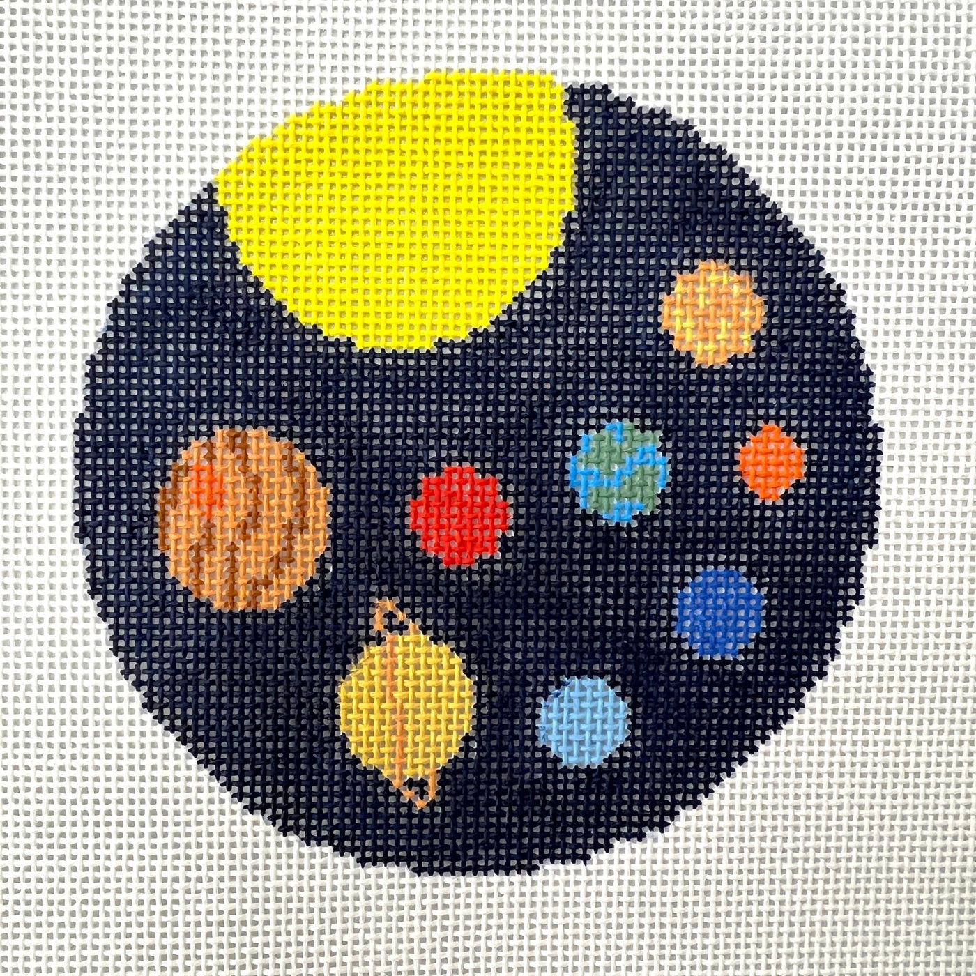 Space Ornament needlepoint canvas - Bargello Needlepoint