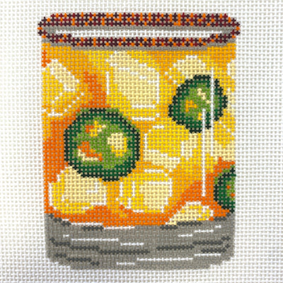 Spicy Margarita needlepoint canvas - Bargello Needlepoint