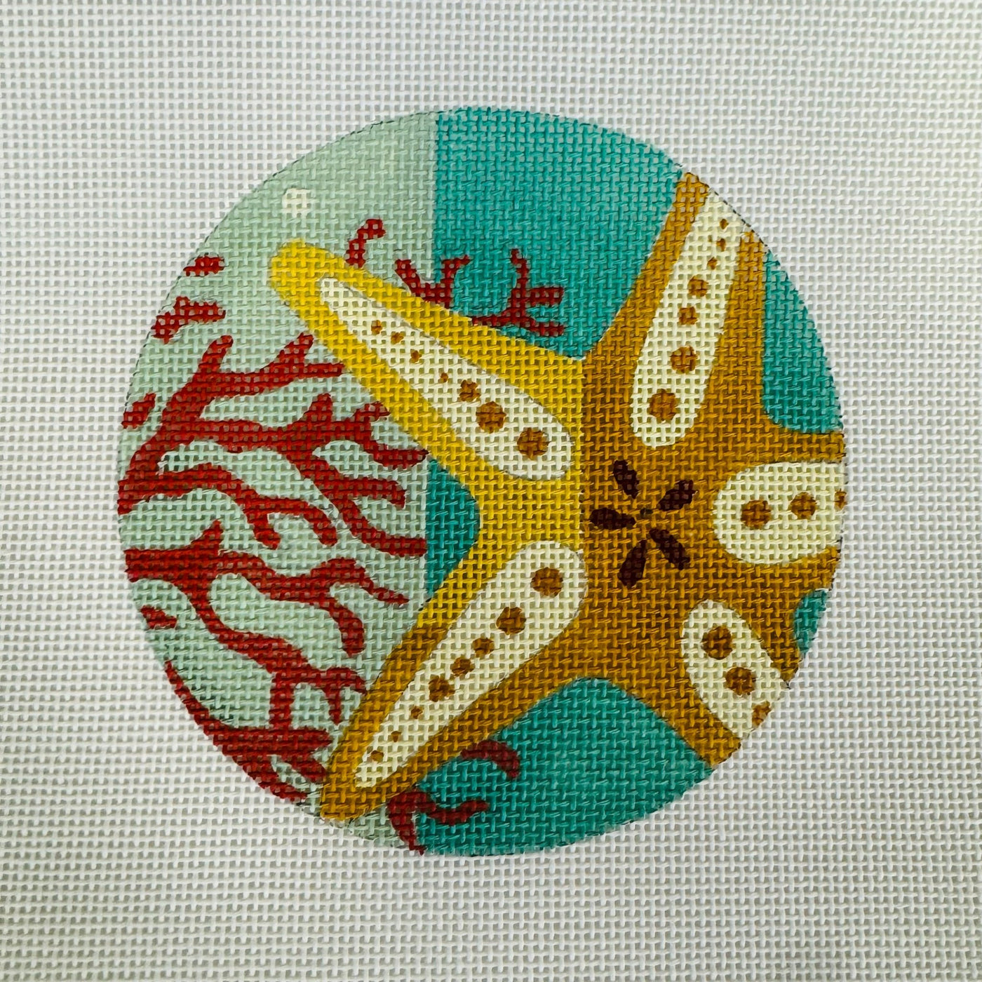 Star Fish Ornament needlepoint canvas - Bargello Needlepoint