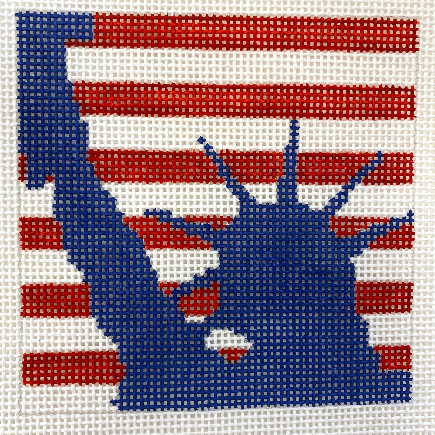 Statue of Liberty Square needlepoint canvas - Bargello Needlepoint