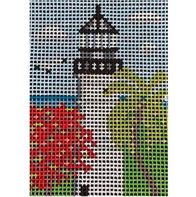 Stitchin' Littles Key West Light Needlepoint Kit (includes fiber) needlepoint canvas - Bargello Needlepoint