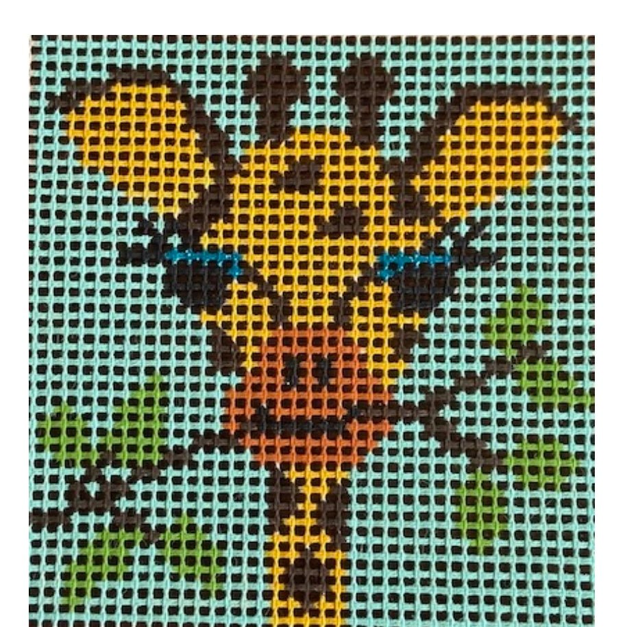 Stitchin' Littles Twiggy Giraffe Needlepoint Kit (includes fiber) needlepoint canvas - Bargello Needlepoint