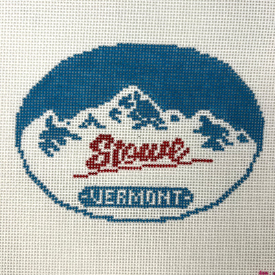 Stowe Ski Badge needlepoint canvas - Bargello Needlepoint