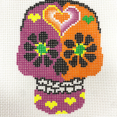 Sugar Skull A170 needlepoint canvas - Bargello Needlepoint