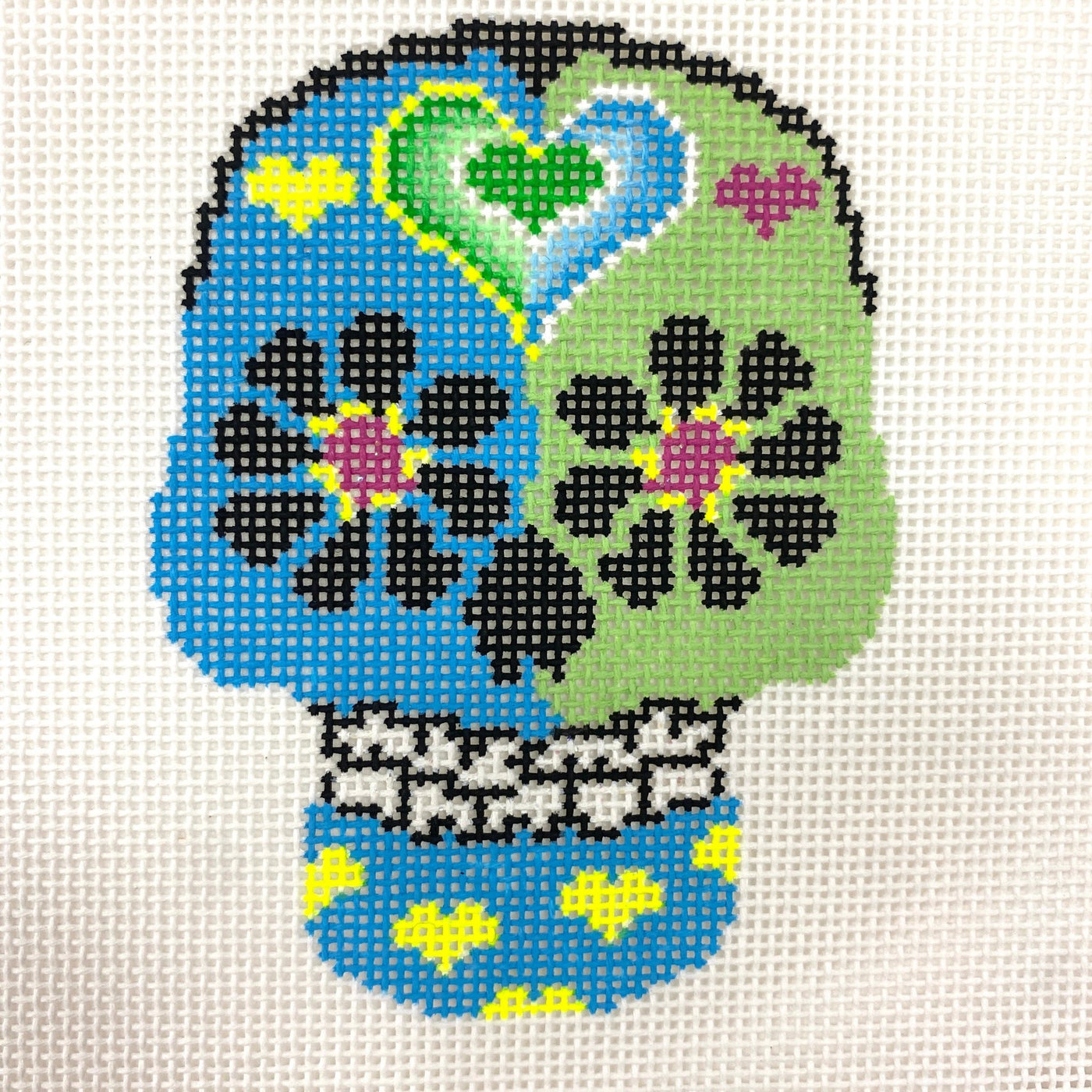 Sugar Skull A172 needlepoint canvas - Bargello Needlepoint