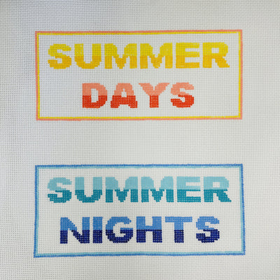 Summer Days Summer Nights needlepoint canvas - Bargello Needlepoint