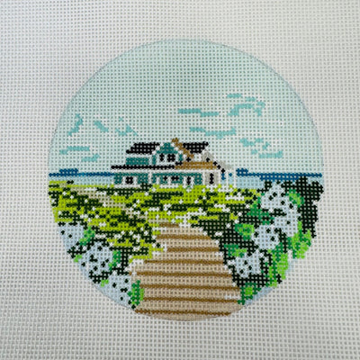 Summer House Ornament needlepoint canvas - Bargello Needlepoint