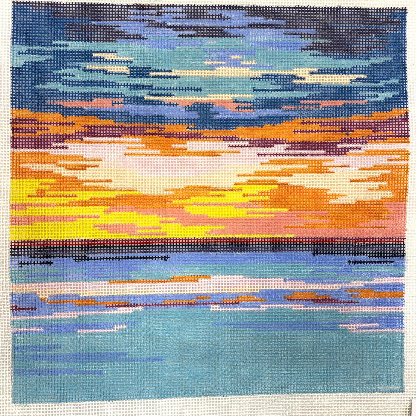 Sunset needlepoint canvas - Bargello Needlepoint