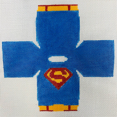 Superman Topper Ornament needlepoint canvas - Bargello Needlepoint