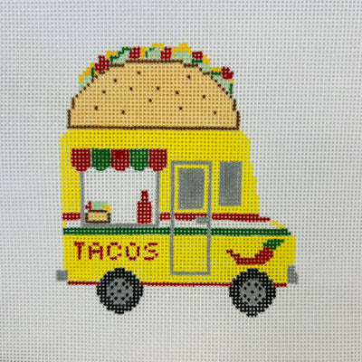 Taco Truck needlepoint canvas - Bargello Needlepoint