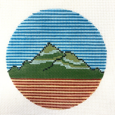 Take me to the Mountains Ornament Size needlepoint canvas - Bargello Needlepoint