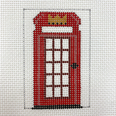 Telephone Booth Insert needlepoint canvas - Bargello Needlepoint