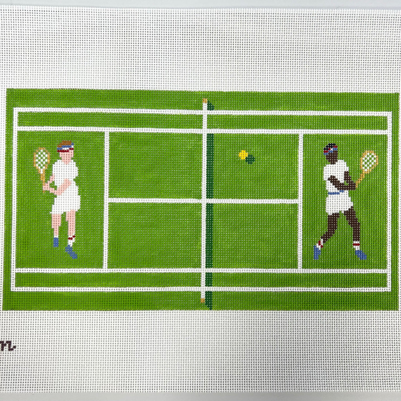 Tennis Match needlepoint canvas - Bargello Needlepoint