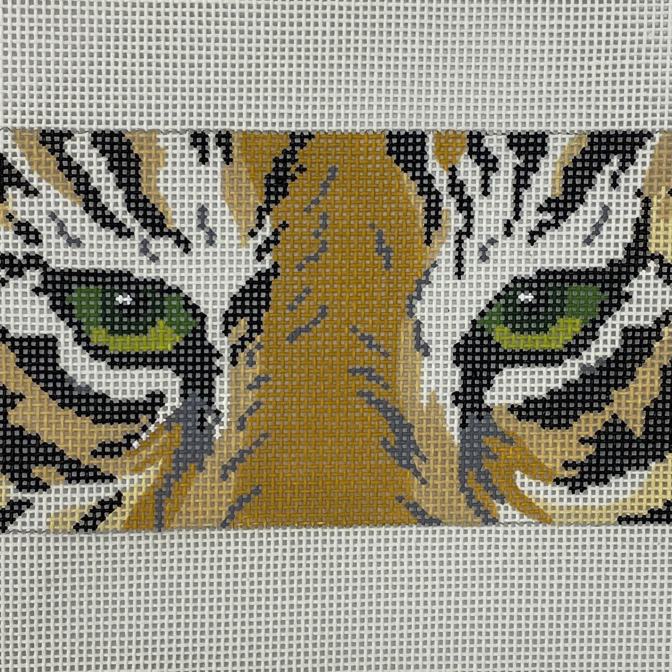 Tiger Eyes Size BB needlepoint canvas - Bargello Needlepoint