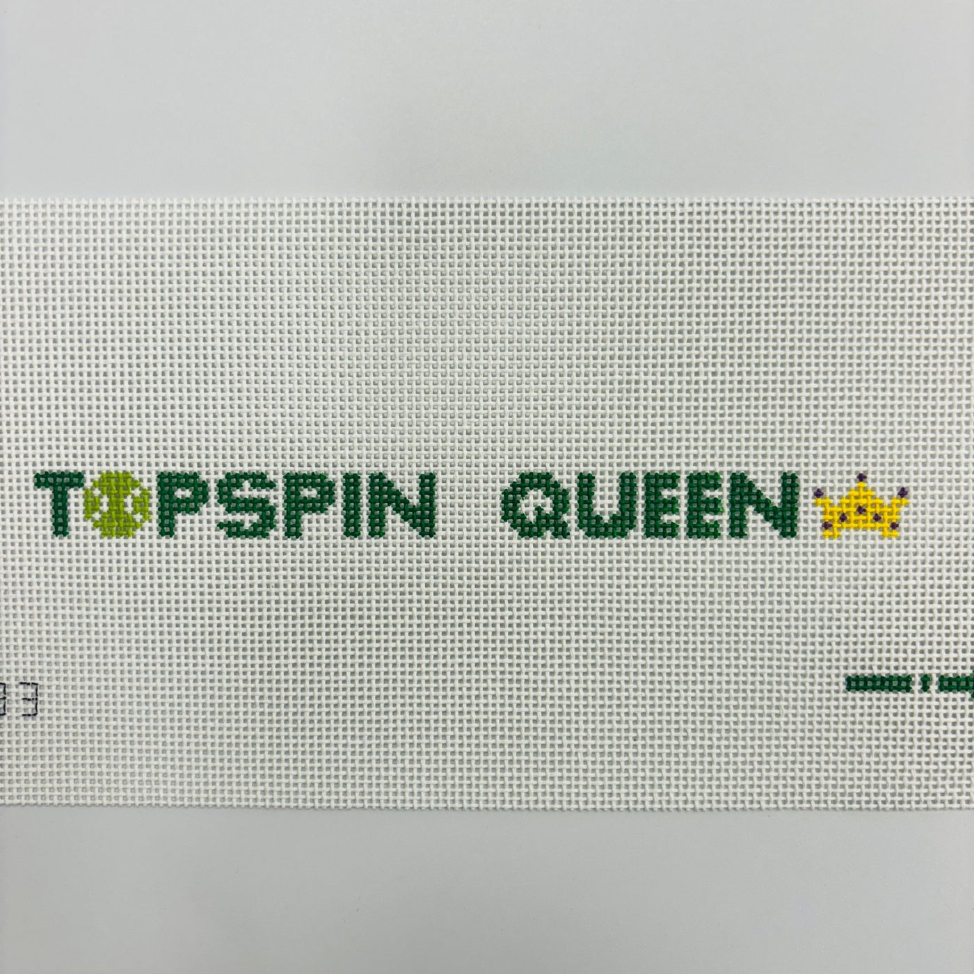 Topspin Queen Key Fob needlepoint canvas - Bargello Needlepoint