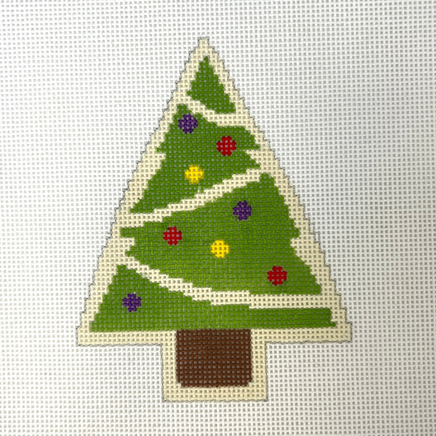 Tree with Ornaments needlepoint canvas - Bargello Needlepoint