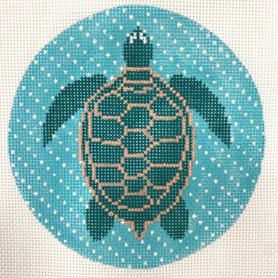 Tropical Turtle needlepoint canvas - Bargello Needlepoint