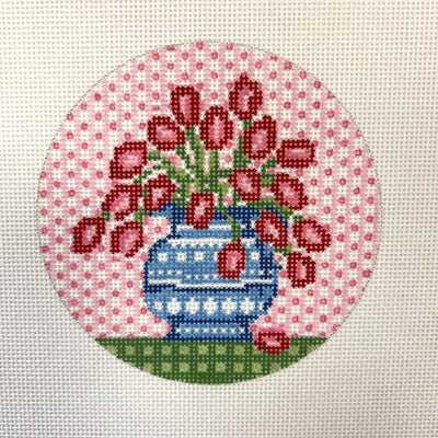 Tulips Ornament needlepoint canvas - Bargello Needlepoint