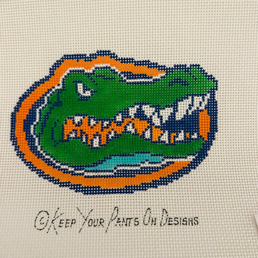 University of Florida Gators Oval needlepoint canvas - Bargello Needlepoint