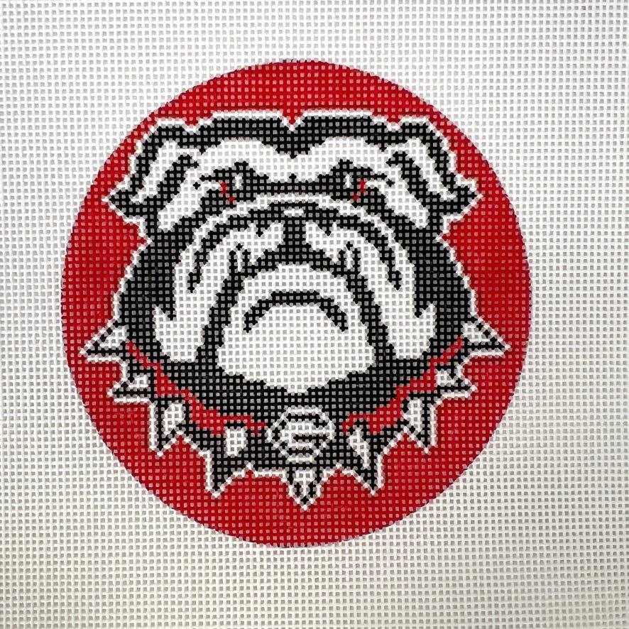 University of Georgia Bulldogs needlepoint canvas - Bargello Needlepoint