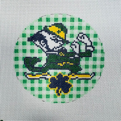 University of Notre Dame Fighting Irish Ornament needlepoint canvas - Bargello Needlepoint