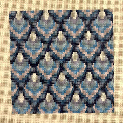 Vagello Square - pinks or blues needlepoint canvas - Bargello Needlepoint