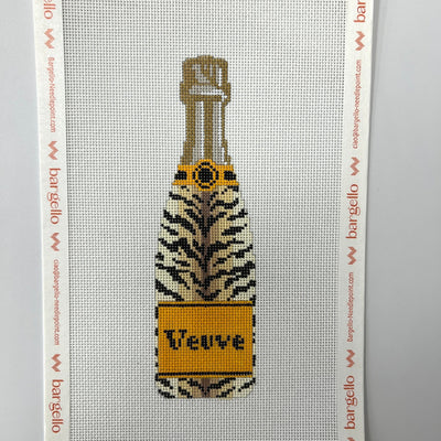 Veuve Bottle - Tiger needlepoint canvas - Bargello Needlepoint