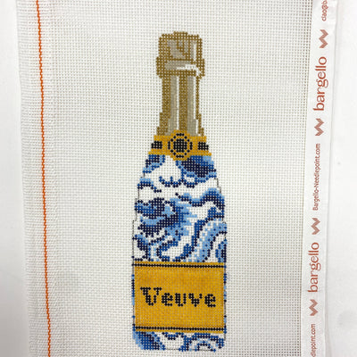 Veuve Chinoiserie Blue & White needlepoint canvas - Bargello Needlepoint