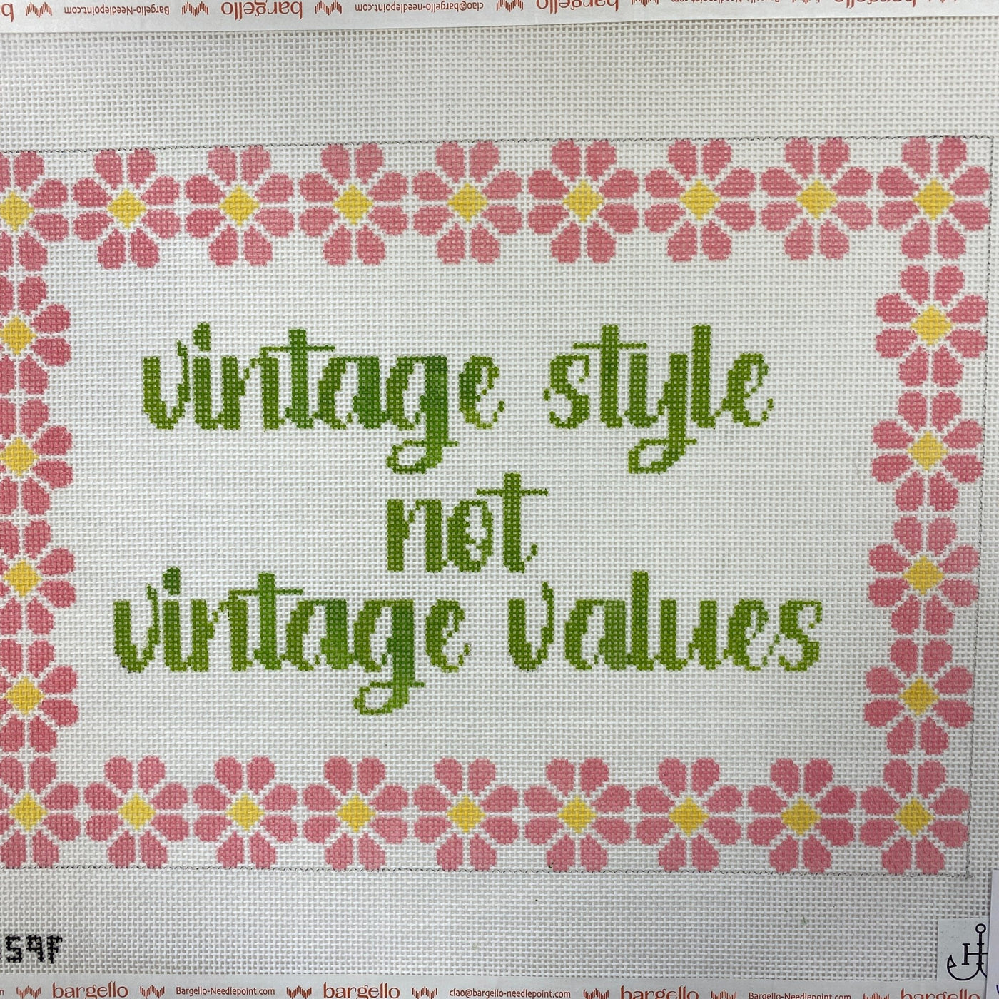 Vint*ge Styles not Values needlepoint canvas - Bargello Needlepoint