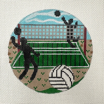 Volleyball Game Ornament needlepoint canvas - Bargello Needlepoint