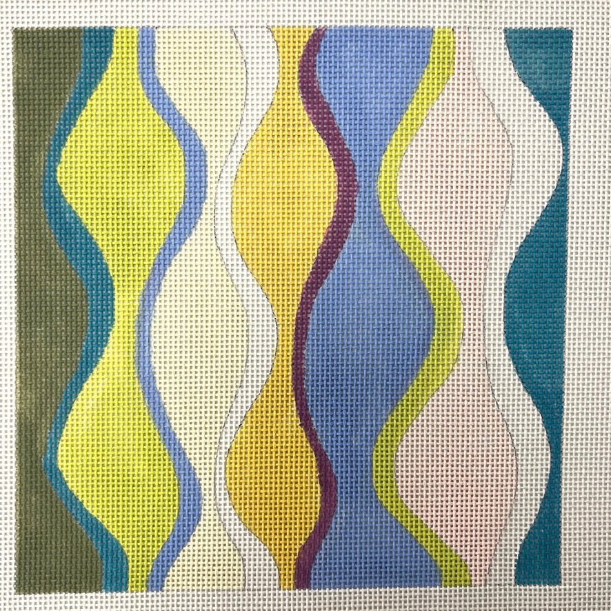 Wavy Harlequin Sm Needlepoint Canvas