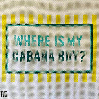 Where is My Cabana Boy Clutch needlepoint canvas - Bargello Needlepoint