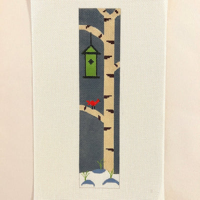 Woodpecker Bookmark needlepoint canvas - Bargello Needlepoint