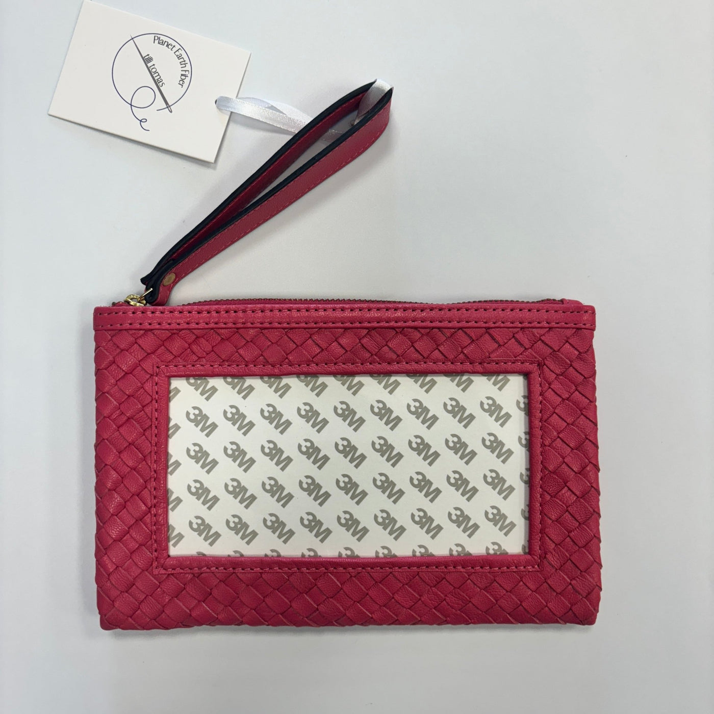 Woven Leather Self - Finishing Clutch in 3 Colors needlepoint canvas - Bargello Needlepoint