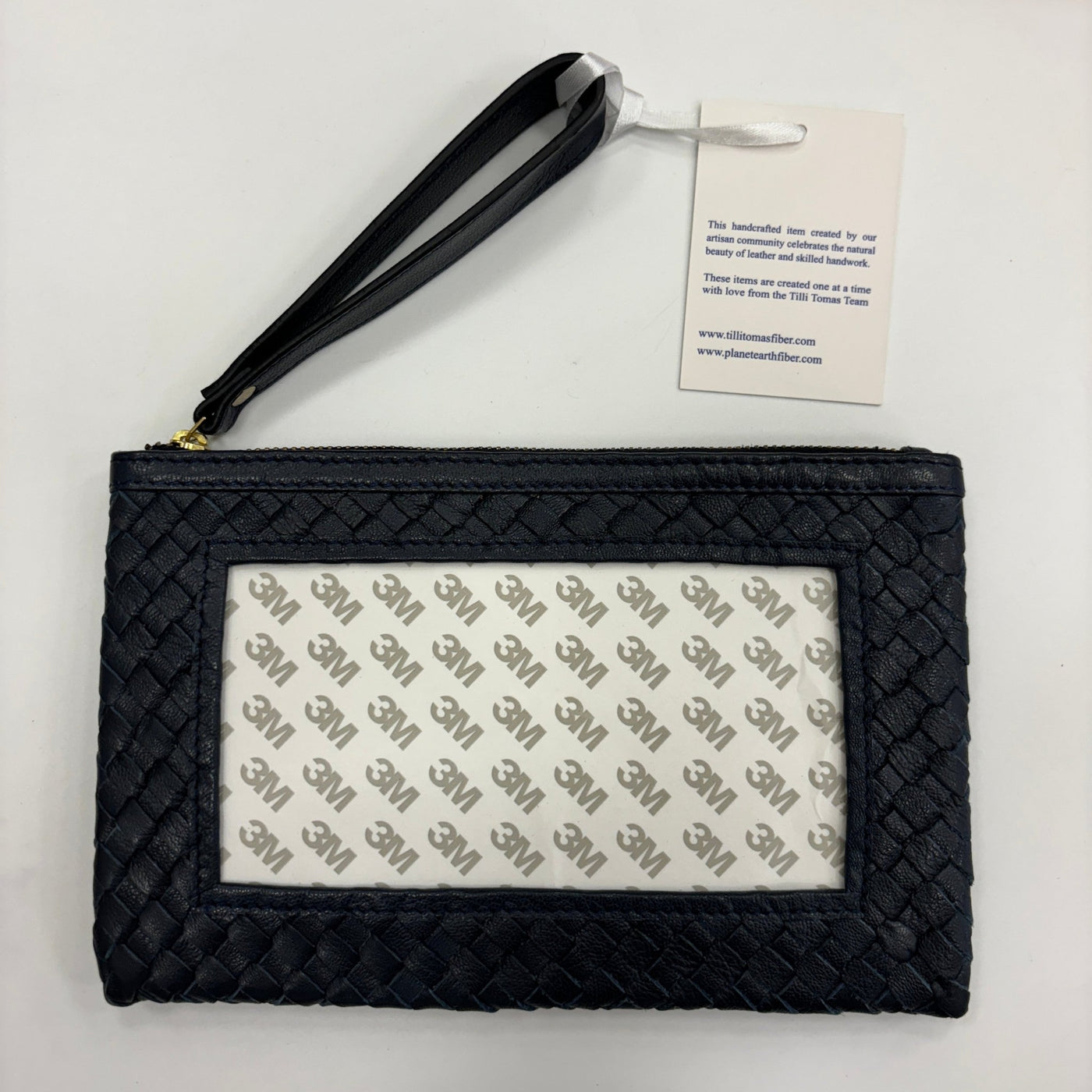 Woven Leather Self - Finishing Clutch in 3 Colors needlepoint canvas - Bargello Needlepoint