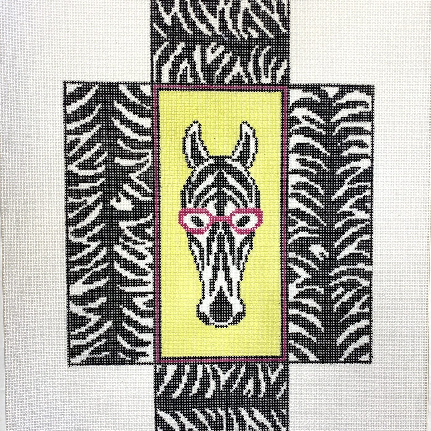 Zebra Brick Cover needlepoint canvas - Bargello Needlepoint