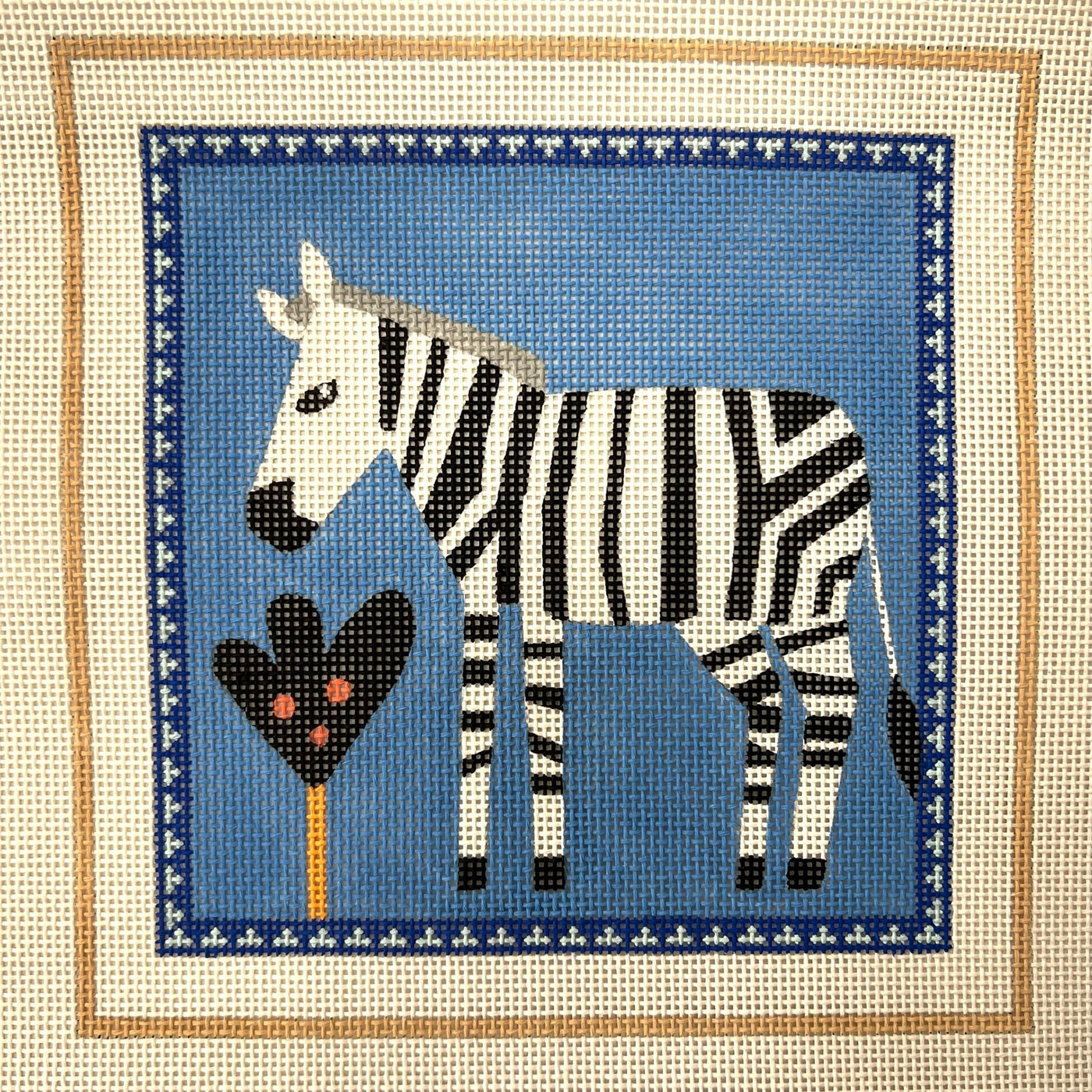 Zebra needlepoint canvas - Bargello Needlepoint