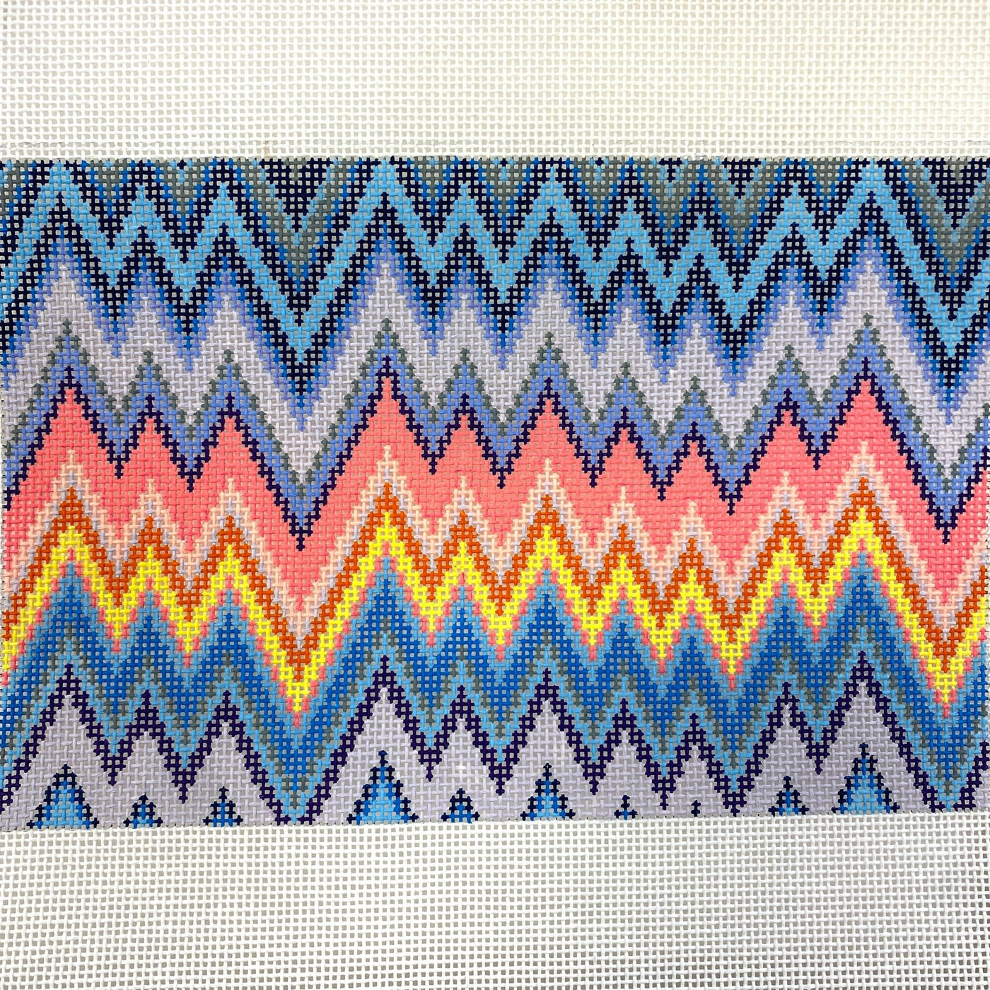 ZigZag Clutch needlepoint canvas - Bargello Needlepoint