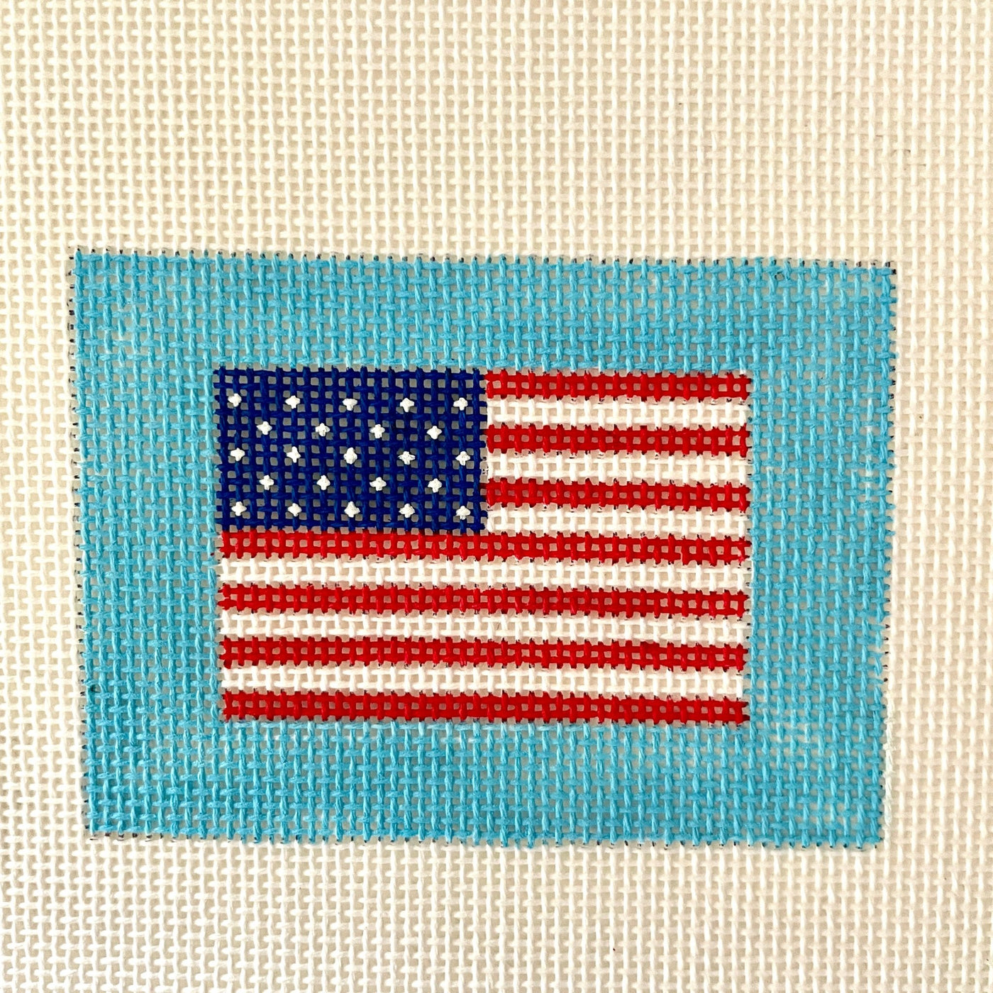 American Flag Wallet Insert needlepoint canvas - Bargello Needlepoint