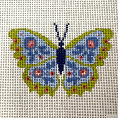 Blue Butterfly Iii needlepoint canvas - Bargello Needlepoint