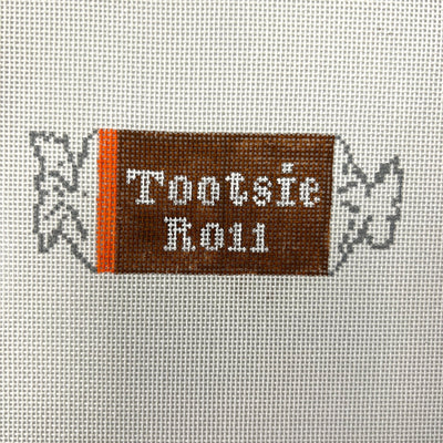 Brown Candy Roll Ornament needlepoint canvas - Bargello Needlepoint