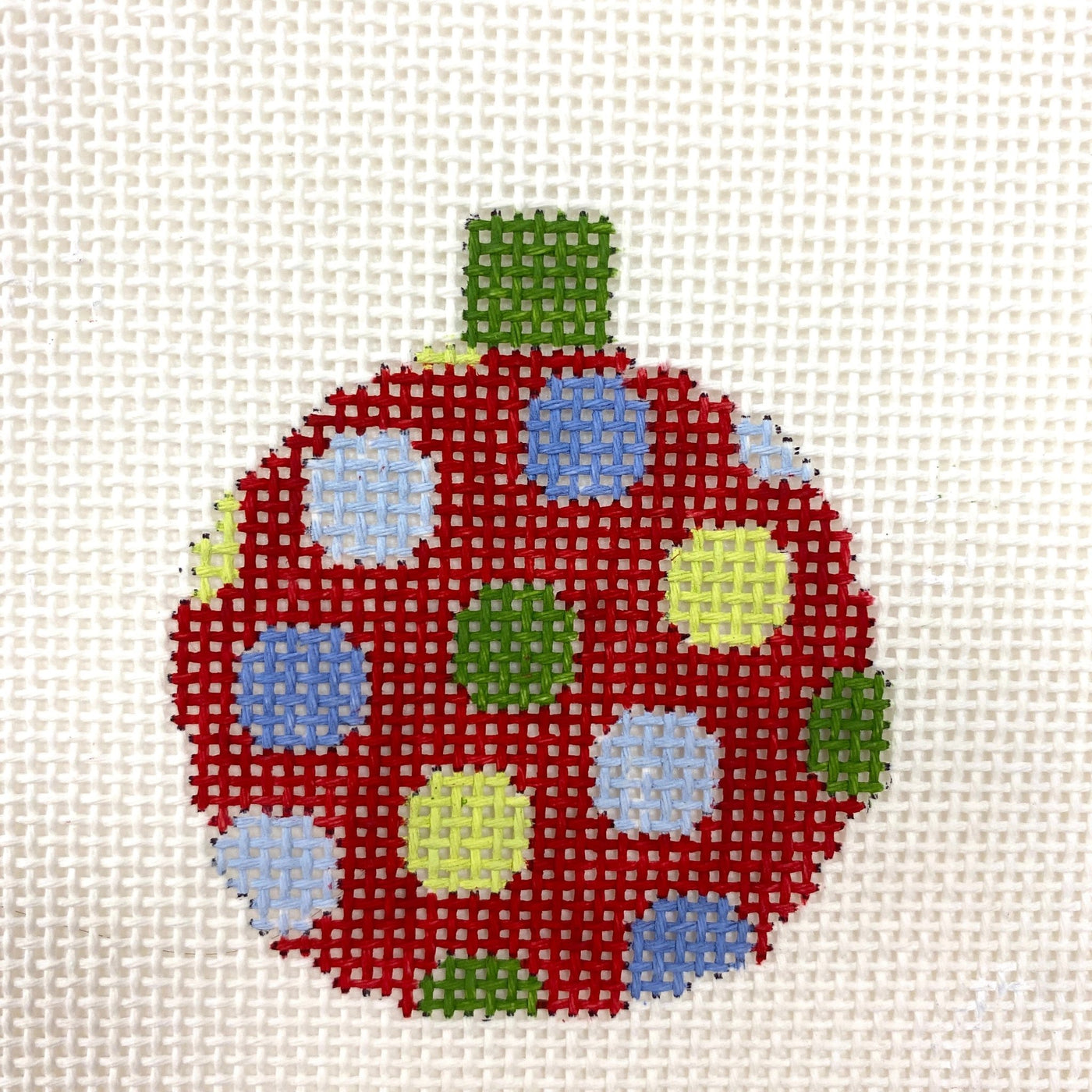 Circles Bauble Ornament needlepoint canvas - Bargello Needlepoint