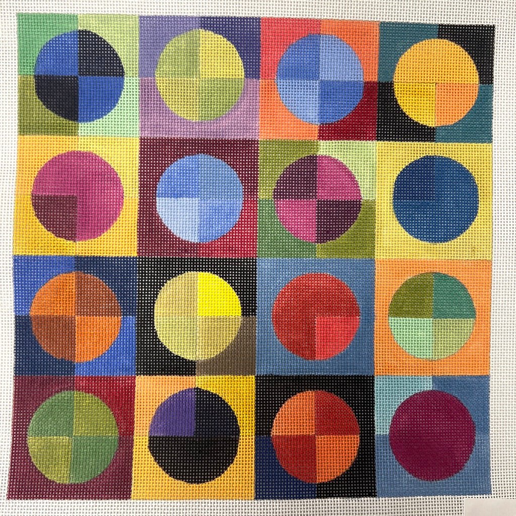 Circles needlepoint canvas - Bargello Needlepoint