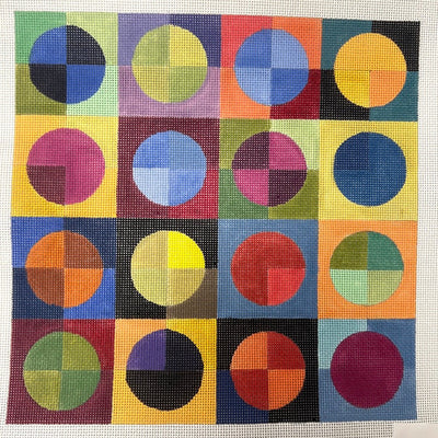 Circles needlepoint canvas - Bargello Needlepoint