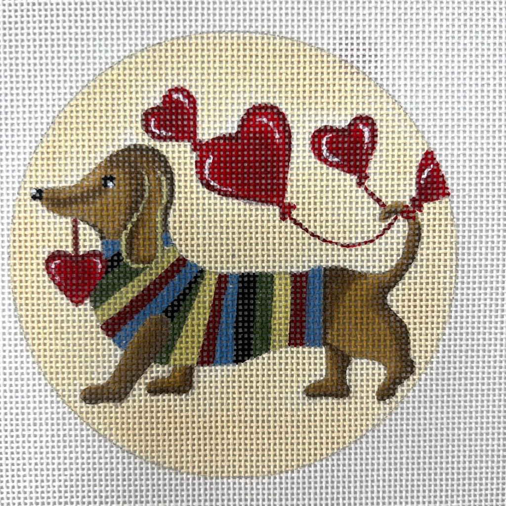 Doxon - Valentine Ornament needlepoint canvas - Bargello Needlepoint