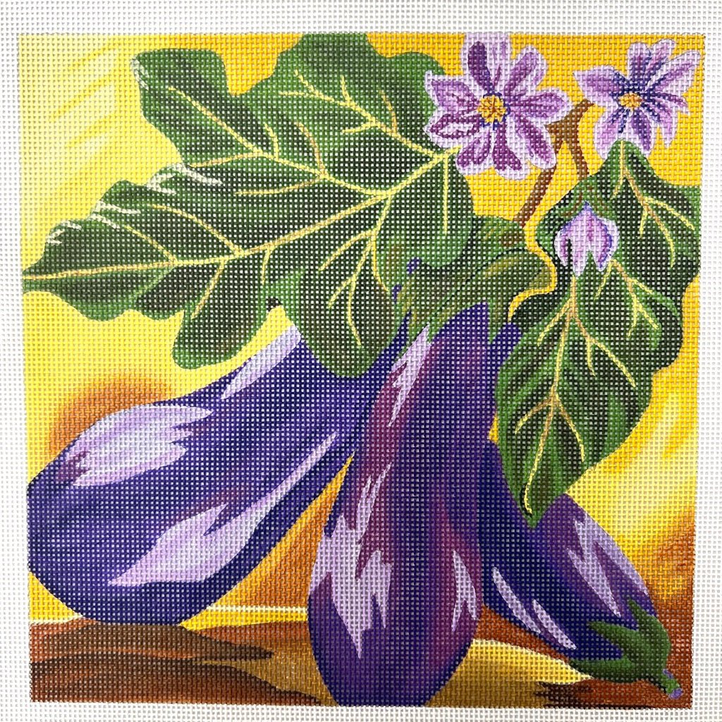 Eggplant needlepoint canvas - Bargello Needlepoint