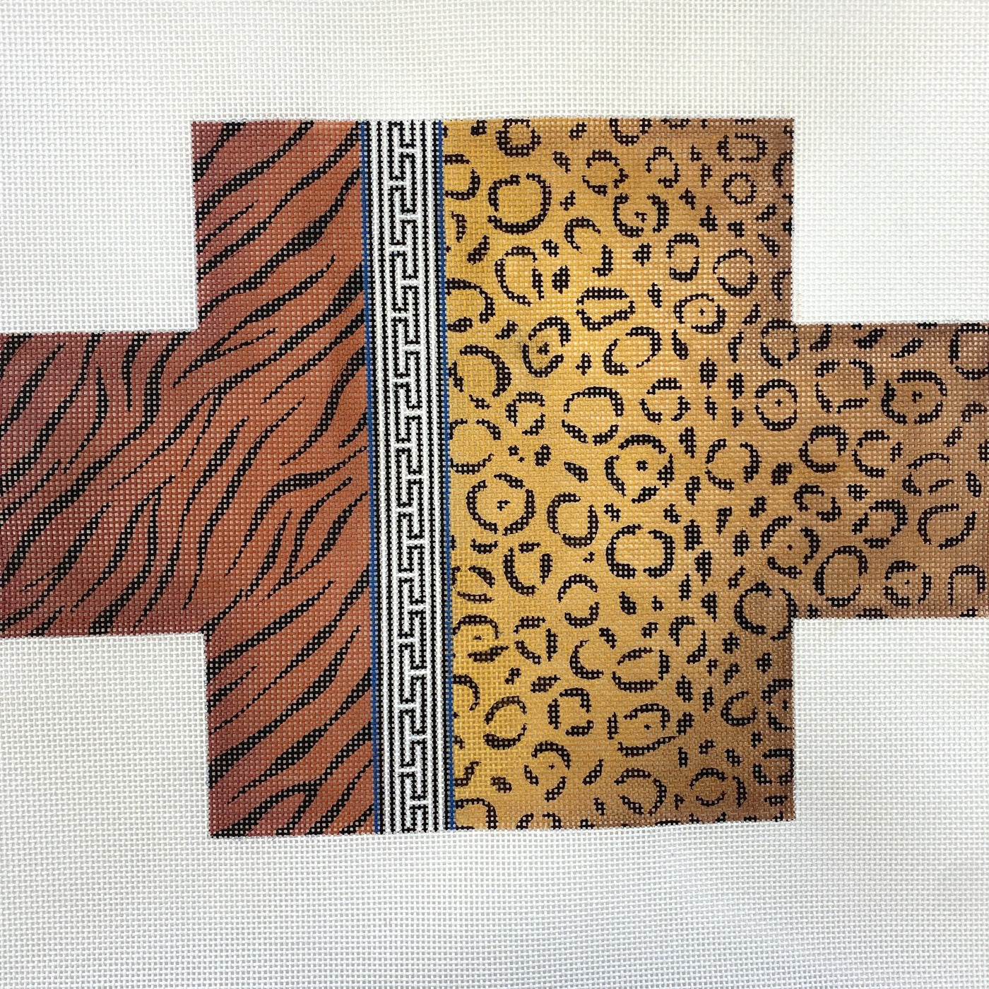 Tiger/Leopard Brick Cover needlepoint canvas - Bargello Needlepoint